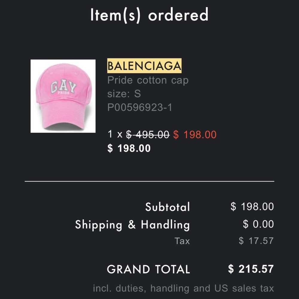 Balenciaga GAY pride 2021 hat - Picture 9 of 9